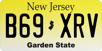 NJ license plate B69XRV