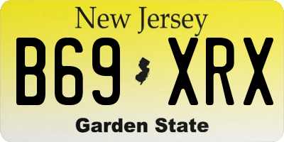 NJ license plate B69XRX