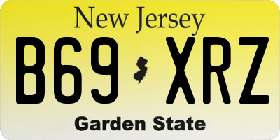 NJ license plate B69XRZ