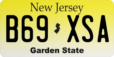 NJ license plate B69XSA