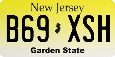 NJ license plate B69XSH