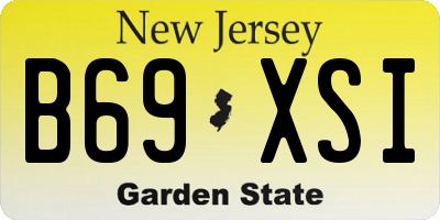 NJ license plate B69XSI