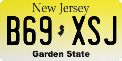 NJ license plate B69XSJ