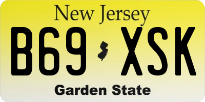 NJ license plate B69XSK