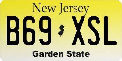 NJ license plate B69XSL