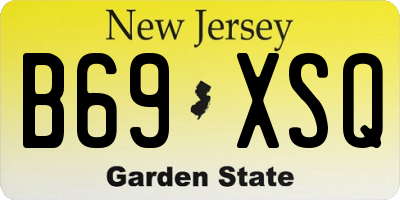 NJ license plate B69XSQ