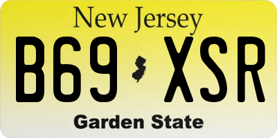 NJ license plate B69XSR