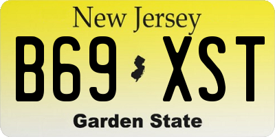 NJ license plate B69XST