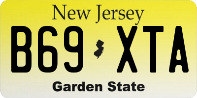 NJ license plate B69XTA