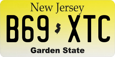 NJ license plate B69XTC