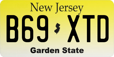 NJ license plate B69XTD