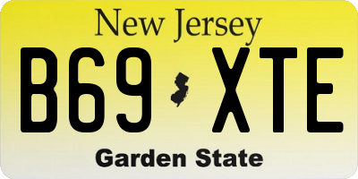 NJ license plate B69XTE
