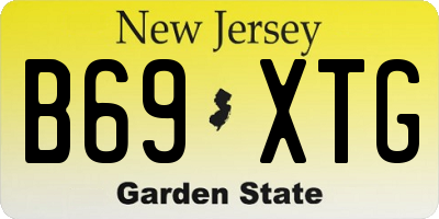 NJ license plate B69XTG