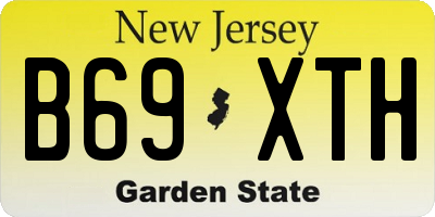 NJ license plate B69XTH