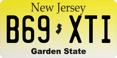 NJ license plate B69XTI
