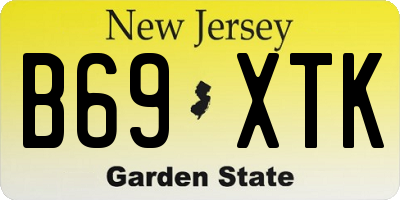 NJ license plate B69XTK
