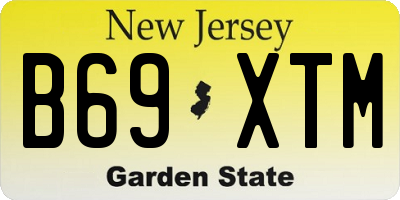 NJ license plate B69XTM