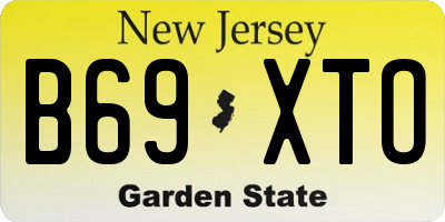 NJ license plate B69XTO