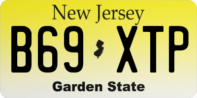 NJ license plate B69XTP