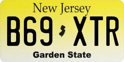 NJ license plate B69XTR