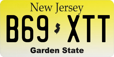 NJ license plate B69XTT