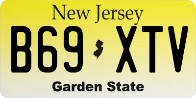 NJ license plate B69XTV