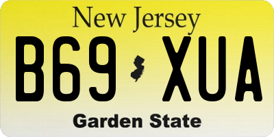 NJ license plate B69XUA