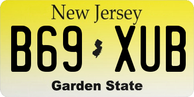 NJ license plate B69XUB