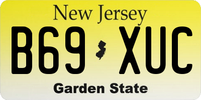 NJ license plate B69XUC