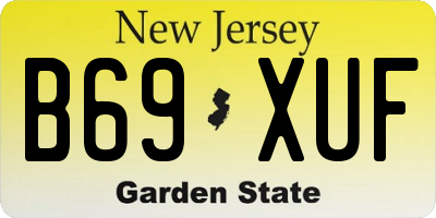 NJ license plate B69XUF