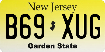 NJ license plate B69XUG