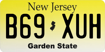 NJ license plate B69XUH