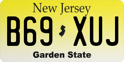 NJ license plate B69XUJ