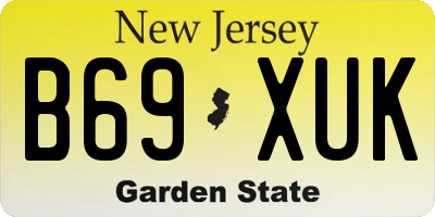 NJ license plate B69XUK