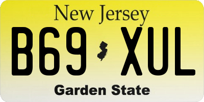 NJ license plate B69XUL