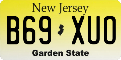 NJ license plate B69XUO