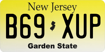 NJ license plate B69XUP