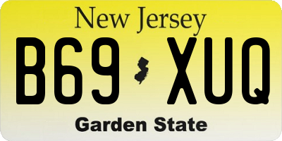 NJ license plate B69XUQ
