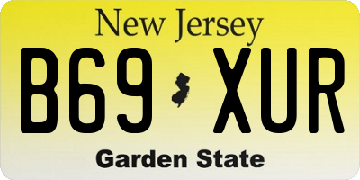 NJ license plate B69XUR