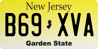 NJ license plate B69XVA