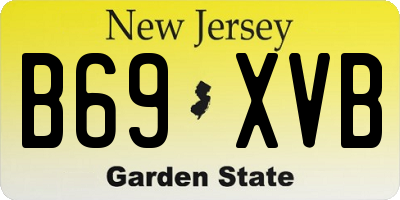 NJ license plate B69XVB
