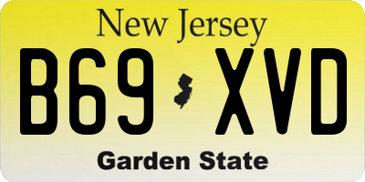 NJ license plate B69XVD