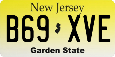 NJ license plate B69XVE