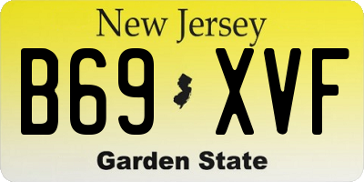 NJ license plate B69XVF