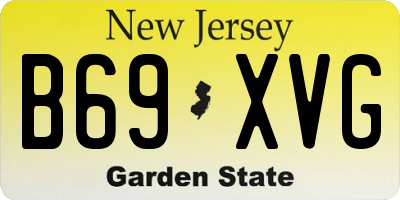 NJ license plate B69XVG