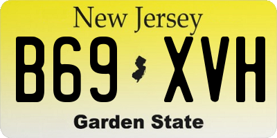 NJ license plate B69XVH