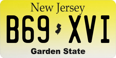 NJ license plate B69XVI