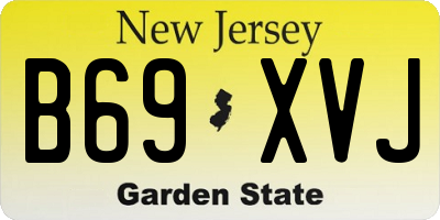NJ license plate B69XVJ