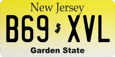 NJ license plate B69XVL