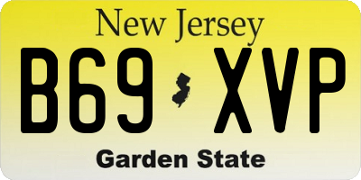 NJ license plate B69XVP